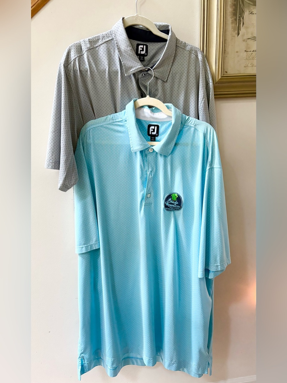 FootJoy Men’s Polo Duo — Light Blue & Gray Performance Polos